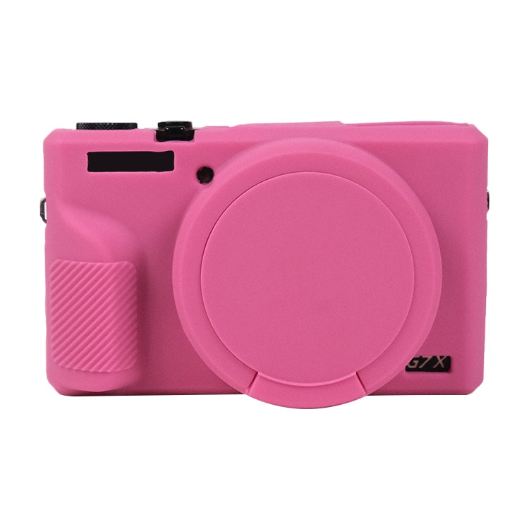 Custodia protettiva in morbido silicone con copriobiettivo, For Canon PowerShot G7 X Mark III / G7X3