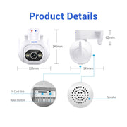 ESCAM PT304 HD 4MP Rilevamento umanoide Tracciamento Connessione WiFi Allarme sonoro Visione notturna intelligente Telecamera H.265, US Plug, AU Plug, EU Plug, UK Plug