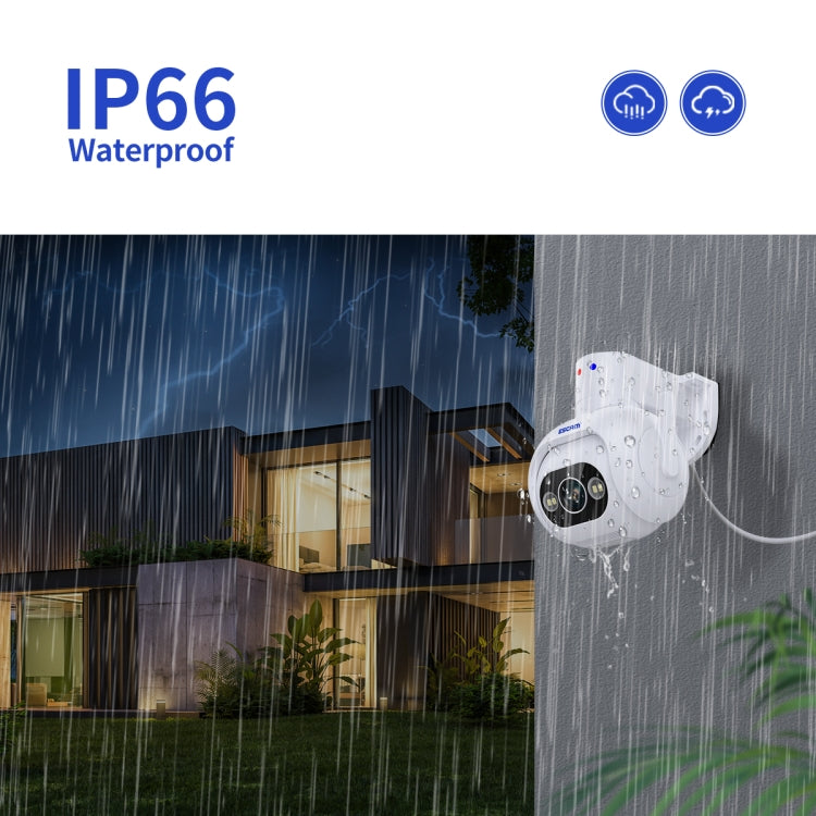 Telecamera sicurezza ESCAM PT304 HD 4MP WiFi con allarme