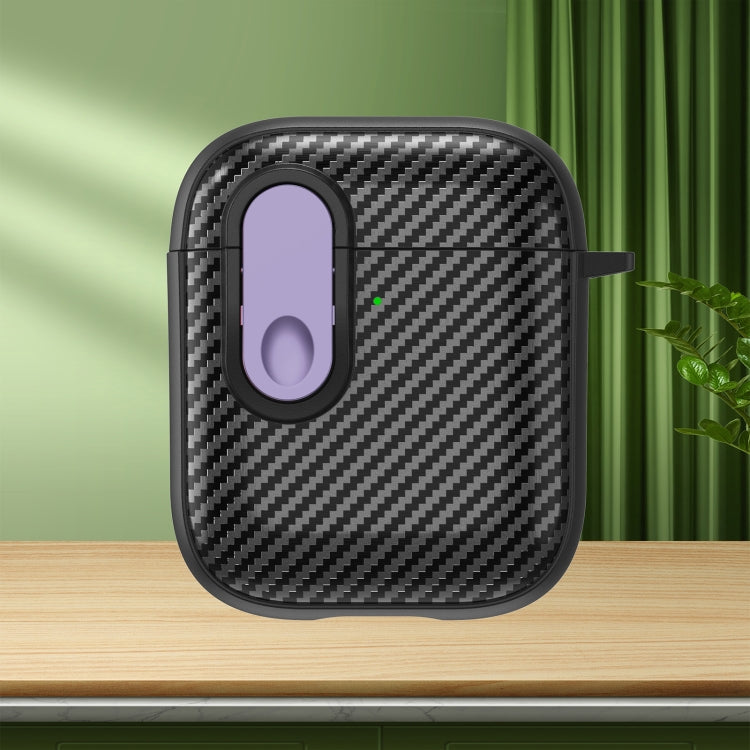 Custodia per AirPods 1 e 2 in fibra di carbonio con blocco