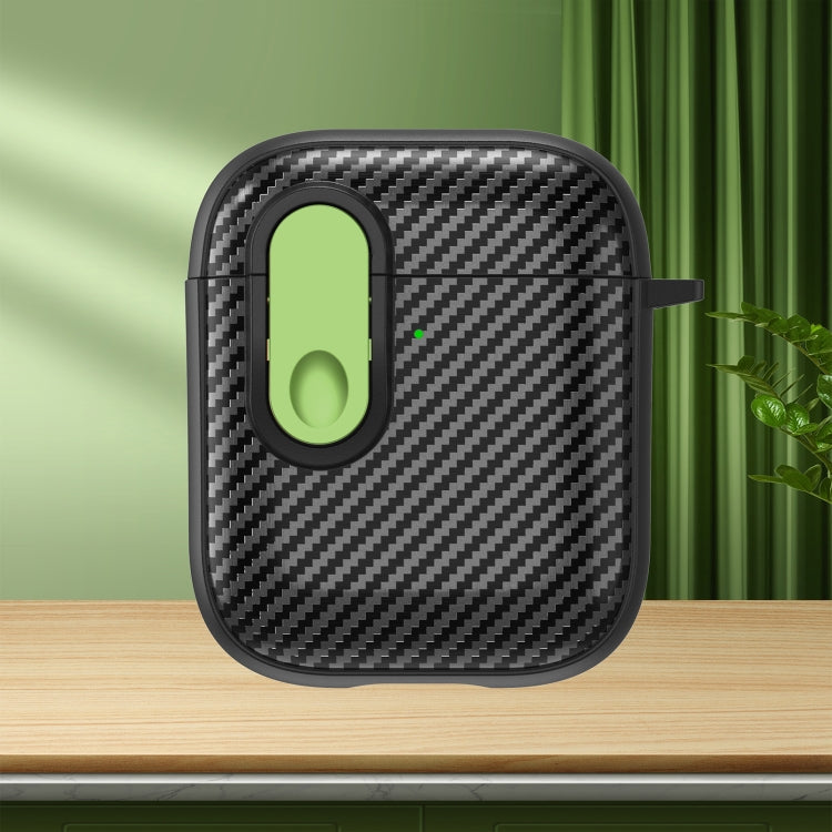 Custodia per AirPods 1 e 2 in fibra di carbonio con blocco