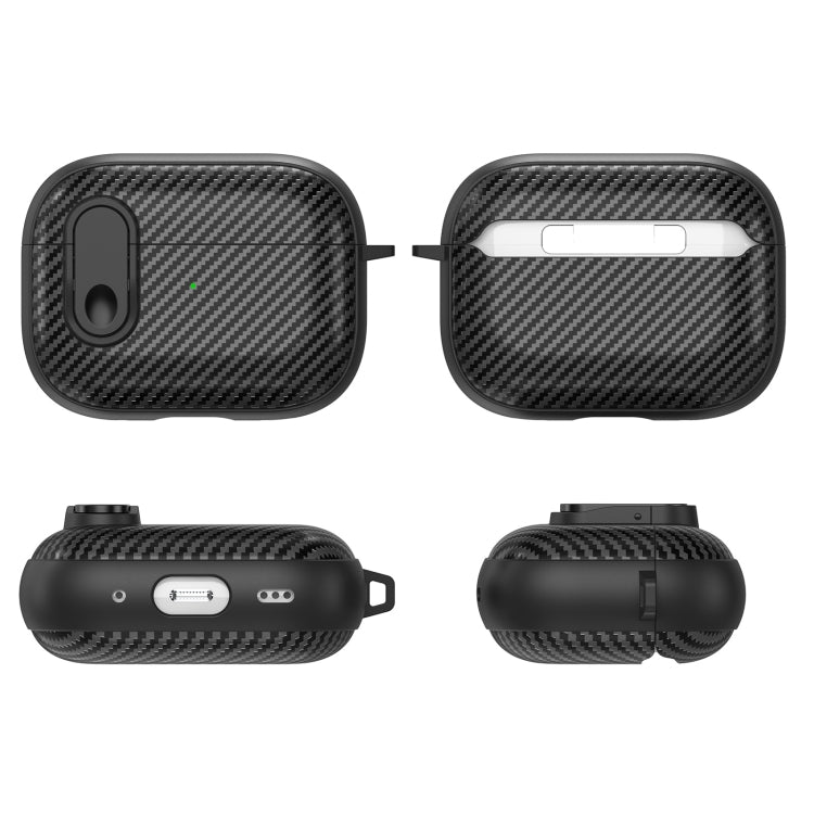 Custodia per AirPods 1 e 2 in fibra di carbonio con blocco