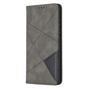 Custodia in pelle magnetica a vibrazione orizzontale con struttura a rombo con supporto, slot per carte e portafoglio, For Huawei Honor 9X Lite, For Xiaomi Redmi 9