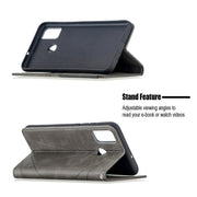 Custodia in pelle magnetica a vibrazione orizzontale con struttura a rombo con supporto, slot per carte e portafoglio, For Huawei Honor 9X Lite, For Xiaomi Redmi 9