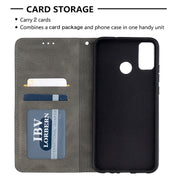 Custodia in pelle magnetica a vibrazione orizzontale con struttura a rombo con supporto, slot per carte e portafoglio, For Huawei Honor 9X Lite, For Xiaomi Redmi 9