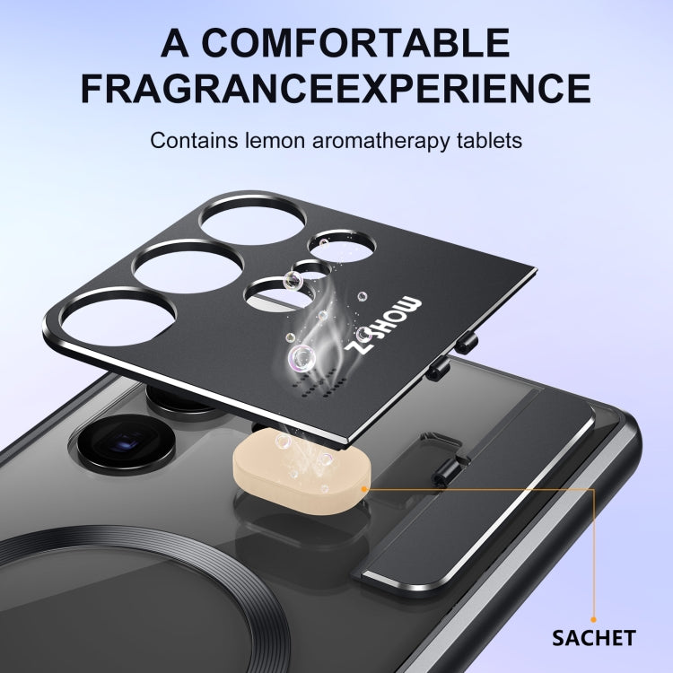 Custodia magnetica per telefono MagSafe su un lato con supporto per aromaterapia, For Samsung Galaxy S26 Ultra 5G, For Samsung Galaxy S25 Ultra 5G, For Samsung Galaxy S24 Ultra 5G, For Samsung Galaxy S23 Ultra 5G, For Samsung Galaxy S22 Ultra 5G       ...