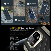 Ulefone Armor 22, telefono robusto IP68/IP69K, Android 13 MediaTek Helio G96 Octa Core da 6,58 pollici, Rete: 4G, NFC, OTG, 8GB+128GB, 8GB+256GB