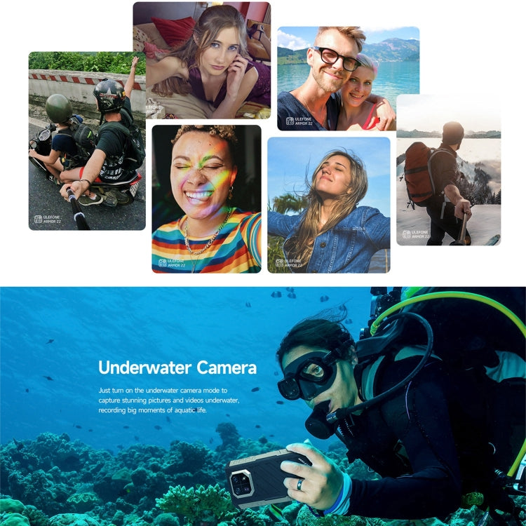 Ulefone Armor 22, telefono robusto IP68/IP69K, Android 13 MediaTek Helio G96 Octa Core da 6,58 pollici, Rete: 4G, NFC, OTG, 8GB+128GB, 8GB+256GB