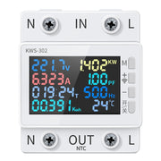 KWS-302 Misuratore di monitoraggio della tensione e della corrente del binario con display digitale CA multifunzionale da 170-270 V, KWS-302