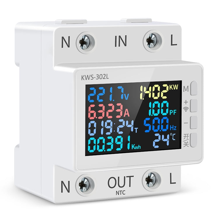 KWS-302L Misuratore di monitoraggio della corrente e della tensione del binario con display digitale CA multifunzionale 170-270 V, KWS-302L