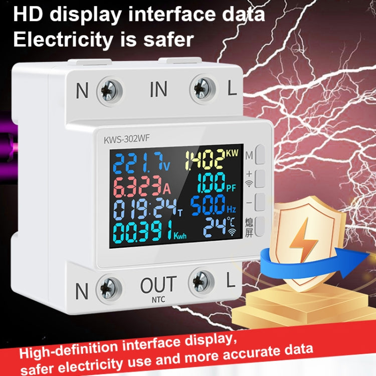 KWS-302WF Misuratore di tensione e corrente con display digitale CA multifunzionale da 170-270 V, KWS-302WF