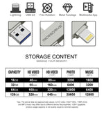 MicroDrive 2 in 1 Lightning + USB 2.0 Disco flash USB portatile in metallo, 8GB, 16GB, 32GB, 64GB, 128GB, 256GB, 512GB