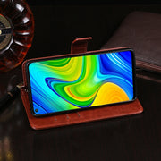 idewei Custodia in pelle a vibrazione orizzontale Crazy Horse Texture con supporto e slot per carte e portafoglio, For Xiaomi Redmi Note 9, For UMIDIGI S5 Pro, For Vivo Y50