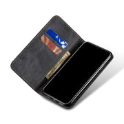Custodia portafoglio in pelle con slot carte per smartphone