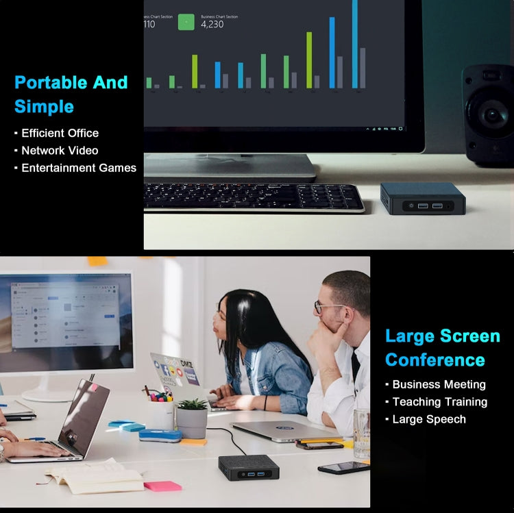 GXMO N42 Windows 11 Intel Gemini Lake N4020C Mini PC NVME SSD WiFi Mini computer desktop, 6GB+64GB, 6GB+64GB+256GB