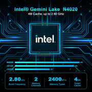 GXMO N42 Windows 11 Intel Gemini Lake N4020C Mini PC NVME SSD WiFi Mini computer desktop, 6GB+64GB, 6GB+64GB+256GB