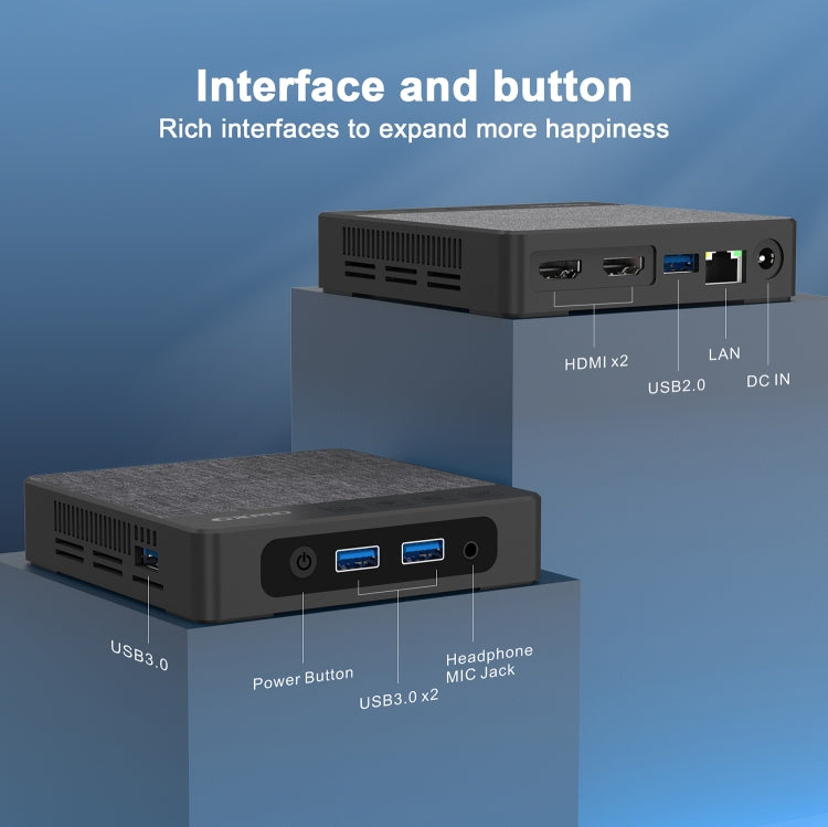 GXMO N42 Windows 11 Intel Gemini Lake N4020C Mini PC NVME SSD WiFi Mini computer desktop, 6GB+64GB, 6GB+64GB+256GB