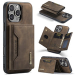 Custodia per telefono in pelle con portafoglio a tre pieghe serie DG.MING M2, For iPhone Air, For iPhone 16 Pro Max, For iPhone 16 Pro, For iPhone 16 Plus