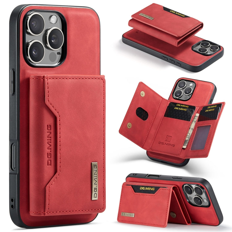 Custodia per telefono in pelle con portafoglio a tre pieghe serie DG.MING M2, For iPhone Air, For iPhone 16 Pro Max, For iPhone 16 Pro, For iPhone 16 Plus