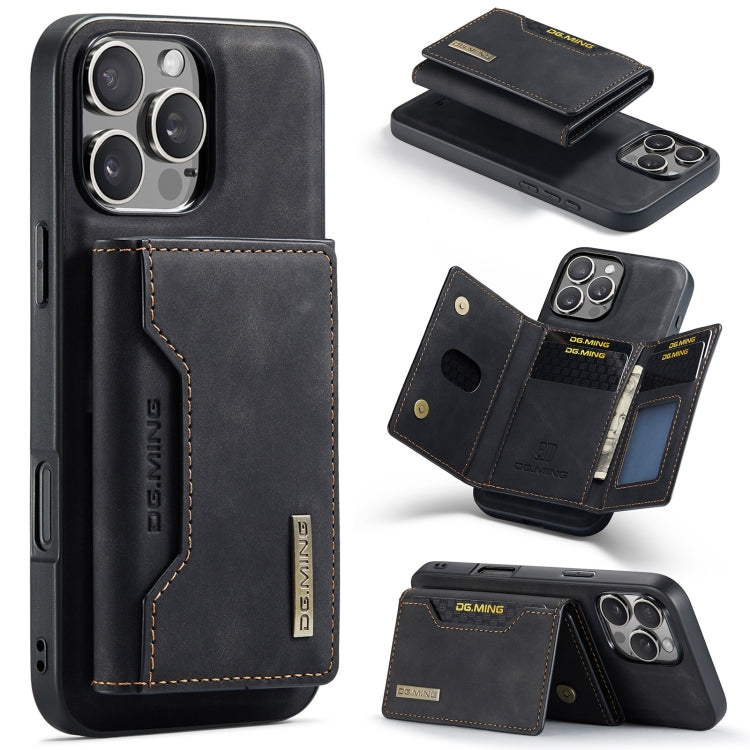 Custodia per telefono in pelle con portafoglio a tre pieghe serie DG.MING M2, For iPhone Air, For iPhone 16 Pro Max, For iPhone 16 Pro, For iPhone 16 Plus