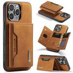 Custodia per telefono in pelle con portafoglio a tre pieghe serie DG.MING M2, For iPhone Air, For iPhone 16 Pro Max, For iPhone 16 Pro, For iPhone 16 Plus