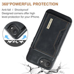 Custodia per telefono in pelle con portafoglio a tre pieghe serie DG.MING M2, For iPhone 17e / 16e, For iPhone 17 Pro Max, For iPhone 17 Pro, For iPhone 17