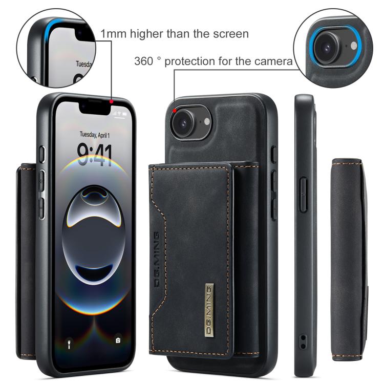 Custodia per telefono in pelle con portafoglio a tre pieghe serie DG.MING M2, For iPhone 17e / 16e, For iPhone 17 Pro Max, For iPhone 17 Pro, For iPhone 17