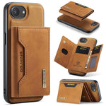 Custodia per telefono in pelle con portafoglio a tre pieghe serie DG.MING M2, For iPhone 17e / 16e, For iPhone 17 Pro Max, For iPhone 17 Pro, For iPhone 17