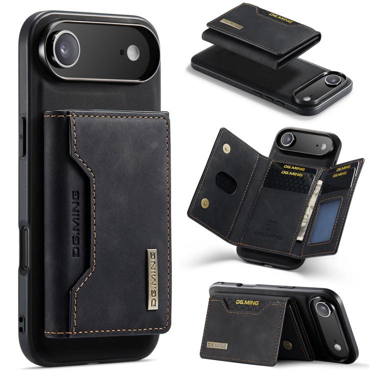 Custodia per telefono in pelle con portafoglio a tre pieghe serie DG.MING M2, For iPhone Air, For iPhone 16 Pro Max, For iPhone 16 Pro, For iPhone 16 Plus