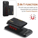 Custodia per telefono in pelle con portafoglio a tre pieghe serie DG.MING M2, For iPhone Air, For iPhone 16 Pro Max, For iPhone 16 Pro, For iPhone 16 Plus