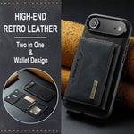 Custodia per telefono in pelle con portafoglio a tre pieghe serie DG.MING M2, For iPhone Air, For iPhone 16 Pro Max, For iPhone 16 Pro, For iPhone 16 Plus
