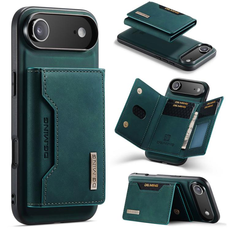 Custodia per telefono in pelle con portafoglio a tre pieghe serie DG.MING M2, For iPhone Air, For iPhone 16 Pro Max, For iPhone 16 Pro, For iPhone 16 Plus