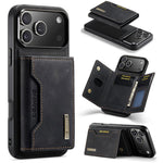 Custodia per telefono in pelle con portafoglio a tre pieghe serie DG.MING M2, For iPhone 17e / 16e, For iPhone 17 Pro Max, For iPhone 17 Pro, For iPhone 17
