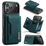 Custodia per telefono in pelle con portafoglio a tre pieghe serie DG.MING M2, For iPhone 17e / 16e, For iPhone 17 Pro Max, For iPhone 17 Pro, For iPhone 17