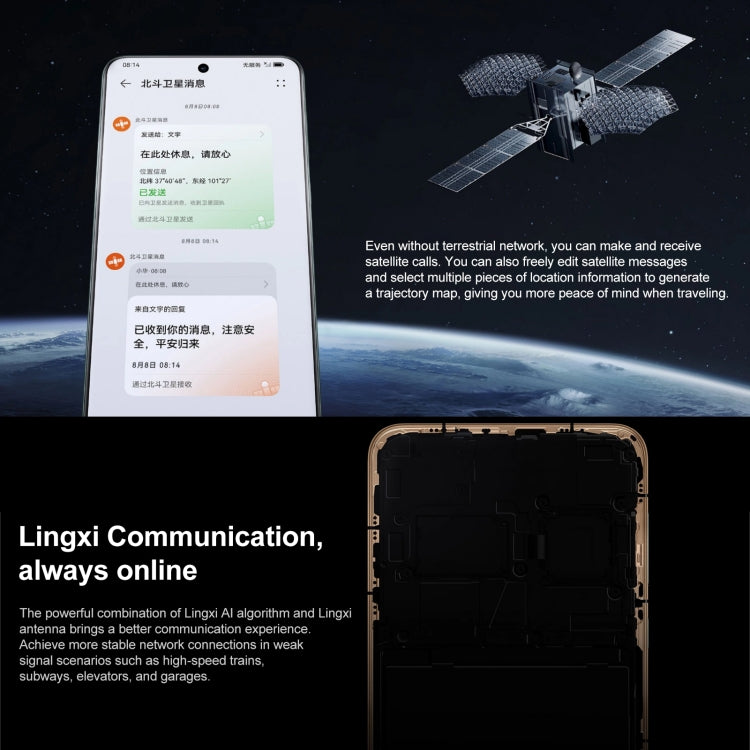 HUAWEI Mate 60, Identificazione delle impronte digitali sullo schermo, HarmonyOS 4.0 Kirin 9000S Octa Core da 6,69 pollici fino a 2,62 GHz, NFC, OTG, Non supporta Google Play, 12GB+512GB, 12GB+1TB