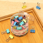 Deli Clip per raccoglitore colorato Clip per banconote Clip a coda di rondine Clip per banconote in ferro metallico, 15mm x 60pcs / Box, 19mm x 40pcs / Box