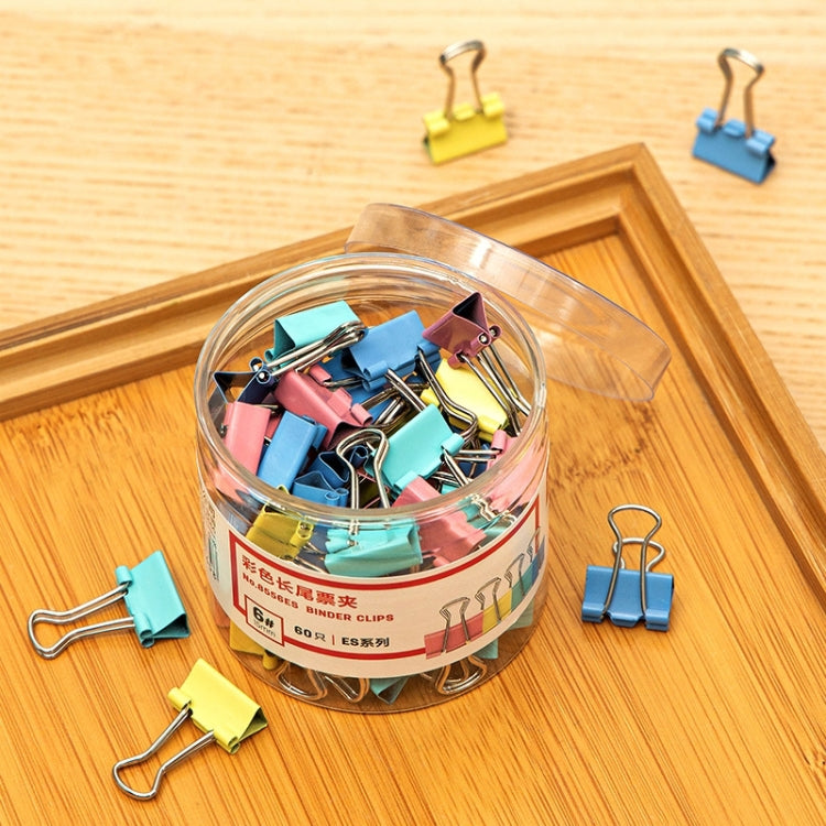 Deli Clip per raccoglitore colorato Clip per banconote Clip a coda di rondine Clip per banconote in ferro metallico, 15mm x 60pcs / Box, 19mm x 40pcs / Box