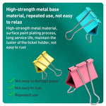 Deli Clip per raccoglitore colorato Clip per banconote Clip a coda di rondine Clip per banconote in ferro metallico, 15mm x 60pcs / Box, 19mm x 40pcs / Box