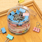 Deli Clip per raccoglitore colorato Clip per banconote Clip a coda di rondine Clip per banconote in ferro metallico, 15mm x 60pcs / Box, 19mm x 40pcs / Box