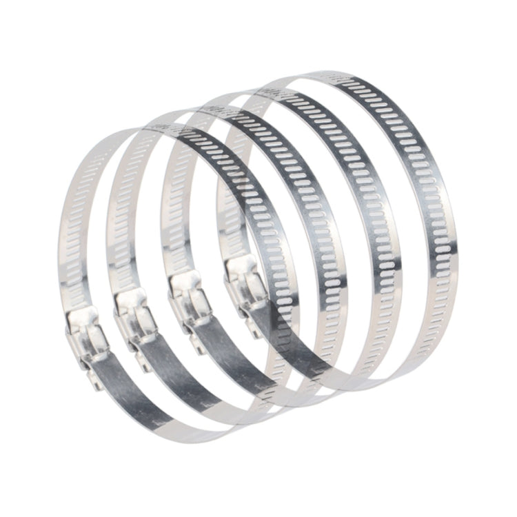 4 fascette stringitubo in acciaio inossidabile, clip per tubo del carburante, dimensioni: 91-114 mm, 4 PCS Size: 91-114mm