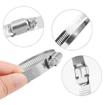 4 fascette stringitubo in acciaio inossidabile, clip per tubo del carburante, dimensioni: 91-114 mm, 4 PCS Size: 91-114mm