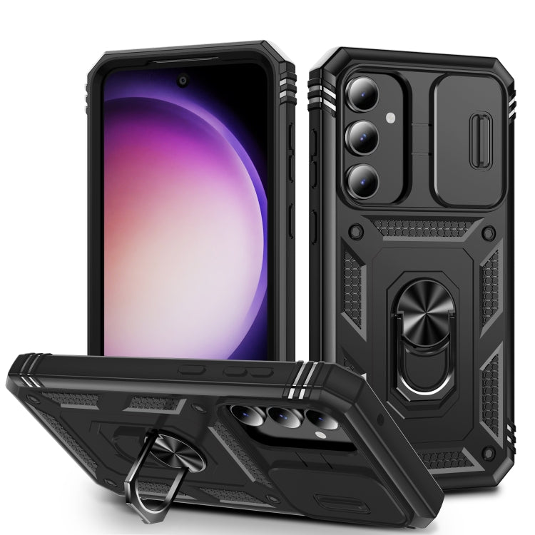 Custodia per telefono Camshield scorrevole in TPU + PC con supporto, For Samsung Galaxy A25 5G, For Samsung Galaxy S23 FE 5G, For Samsung Galaxy A23 4G / 5G