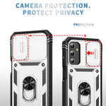 Custodia per telefono Camshield scorrevole in TPU + PC con supporto, For Samsung Galaxy A25 5G, For Samsung Galaxy S23 FE 5G, For Samsung Galaxy A23 4G / 5G