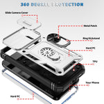 Custodia per telefono Camshield scorrevole in TPU + PC con supporto, For Samsung Galaxy A34