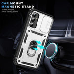 Custodia per telefono Camshield scorrevole in TPU + PC con supporto, For Samsung Galaxy A34