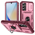 Custodia per telefono Camshield scorrevole in TPU + PC con supporto, For Samsung Galaxy A34
