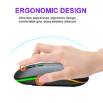 HXSJ M40 2.4GHZ 800,1200,1600 dpi Regolazione della terza marcia Mouse wireless colorato USB ricaricabile