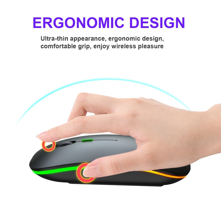 HXSJ M40 2.4GHZ 800,1200,1600 dpi Regolazione della terza marcia Mouse wireless colorato USB ricaricabile