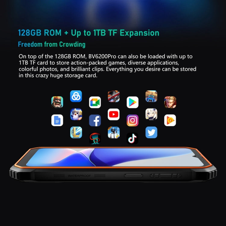 Blackview BV6200 Pro, IP68/IP69K/MIL-STD-810H, 6,56 pollici Android 13 MediaTek Helio P35 Octa Core, Rete: 4G, OTG, 4GB+128GB, 6GB+128GB