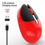 Mouse wireless monomodale HXSJ M106 2,4 GHZ 1600 dpi USB ricaricabile